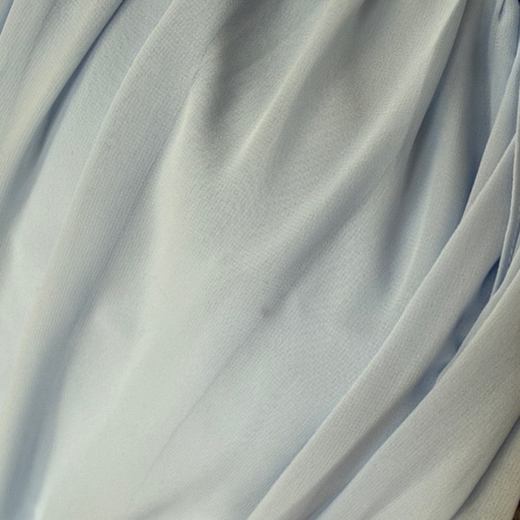 Revelry Elegant Light Blue Ruffle Maxi Dress - Picture 6 of 9